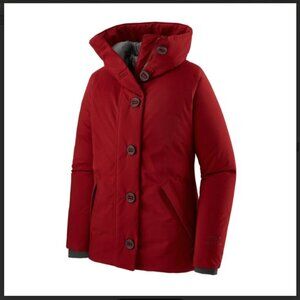 Patagonia Gortex Down Frozen Range Jacket Red Women's Large with Hood